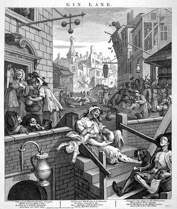 Gin Lane Hogarth 1750